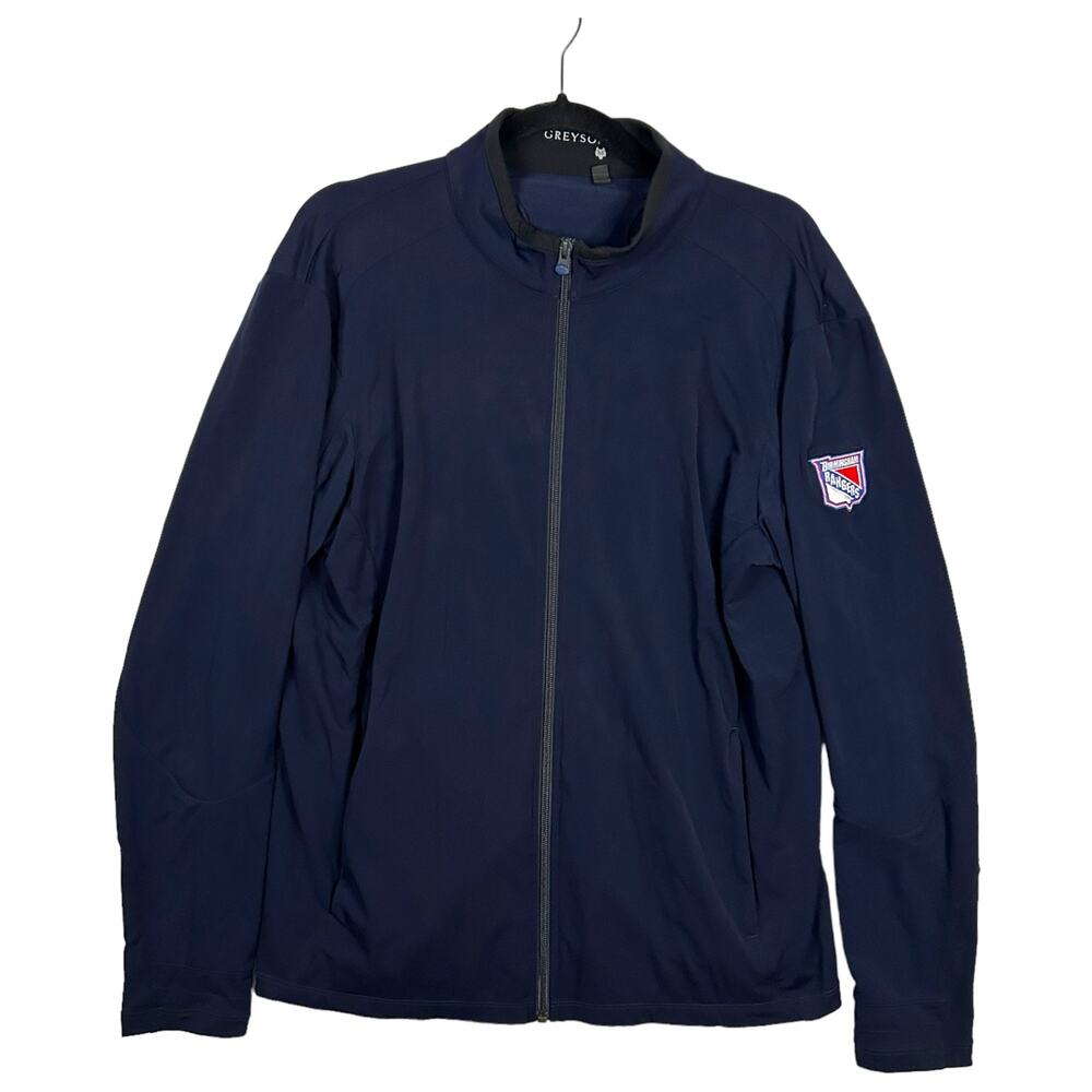 Greyson Golf Mens Size M Full Zip Sport Jacket Lightweight Softshell Navy Blue